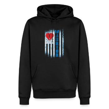 Operation am offenen Herzen Krieger Warrior - Männer Premium Bio Hoodie - Schwarz - Vorne - Nico (187cm)