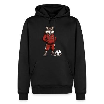 Wolves Football - Sweat à capuche Premium bio Homme - noir - Devant - Nico (187cm)