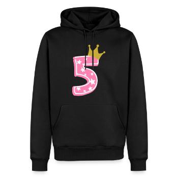 5 Krone 5. Geburtstag 5 Jahre - Männer Premium Bio Hoodie - Schwarz - Vorne - Nico (187cm)