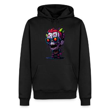 Bunter cooler Zombie - Männer Premium Bio Hoodie - Schwarz - Vorne - Nico (187cm)