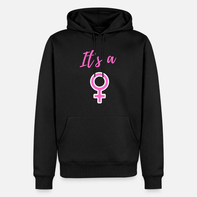 Annonce de bébé - Filles - Grossesse - Sweat à capuche Premium bio Homme - noir