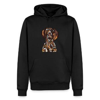 German Pointer - Men’s Premium Organic Hoodie - black - Front - Nico (187cm)