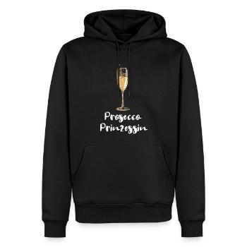 und Prosecco - Prosecco Prinzessin - Männer Premium Bio Hoodie - Schwarz - Vorne - Nico (187cm)
