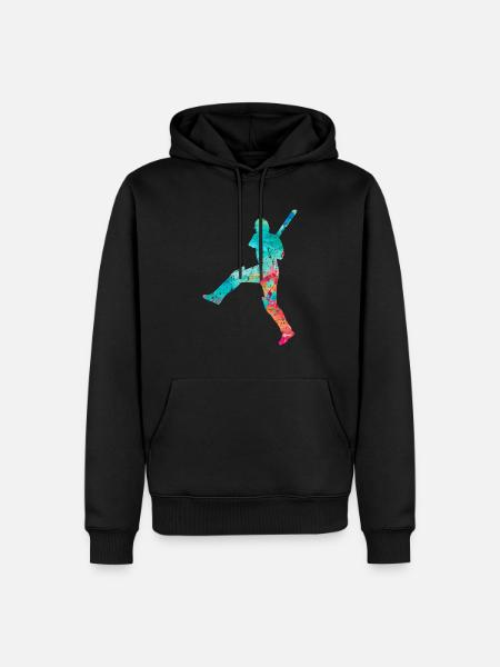 Cricketers in Popart - Men’s Premium Organic Hoodie - black