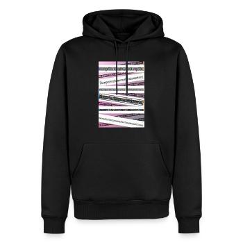 INKOMPETENZKOMPENSATIONSKOMPETENZ - Männer Premium Bio Hoodie - Schwarz - Vorne - Nico (187cm)