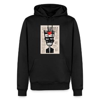 T-shirt Love Overload - Männer Premium Bio Hoodie - Schwarz - Vorne - Nico (187cm)