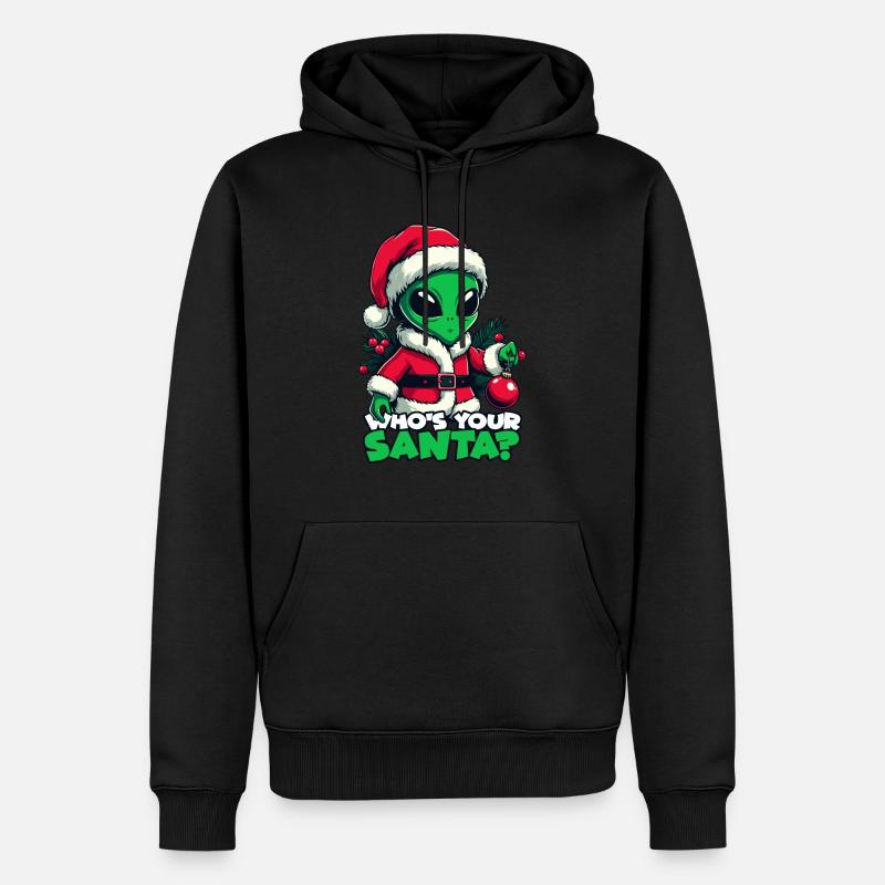 Père Noël Alien - Sweat à capuche Premium bio Homme - noir