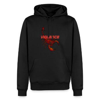 Violence Scorpio - Men’s Premium Organic Hoodie - black - Front - Nico (187cm)