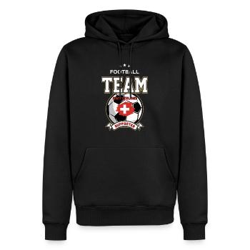 Suisse - Sweat à capuche Premium bio Homme - noir - Devant - Nico (187cm)