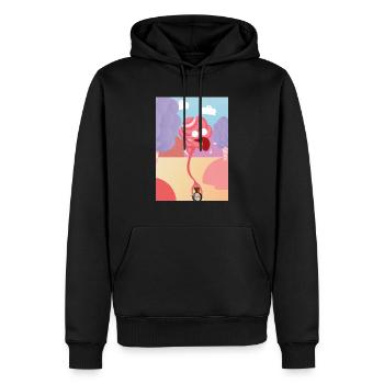 Zuckerrausch - Männer Premium Bio Hoodie - Schwarz - Vorne - Nico (187cm)