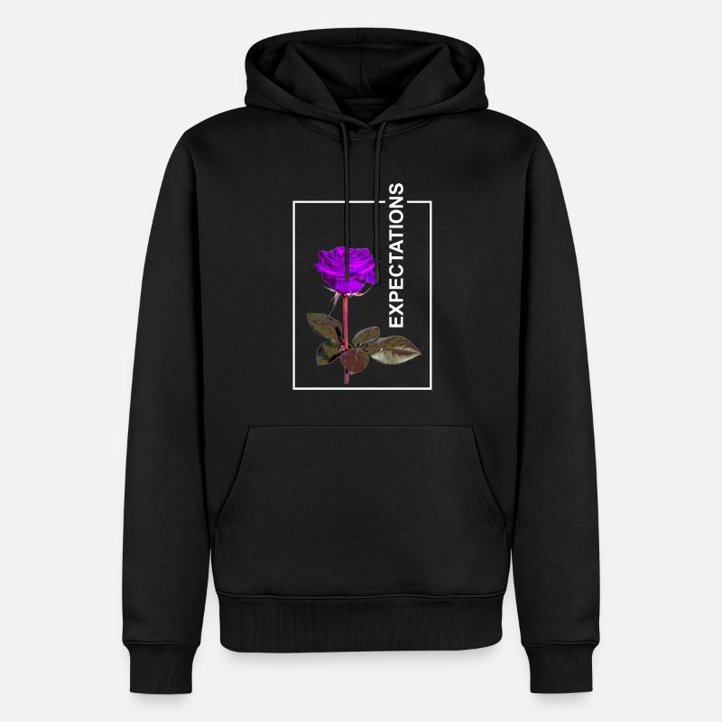 Rose Expectaions esthétique - Sweat à capuche Premium bio Homme - noir