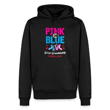 Pink or Blue Great-Granddaddy Loves You Gender - Men’s Premium Organic Hoodie - black - Front - Nico (187cm)