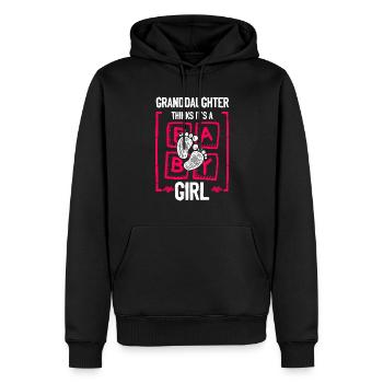 Granddaughter Thinks It's a Girl Gender Reveal - Men’s Premium Organic Hoodie - black - Front - Nico (187cm)