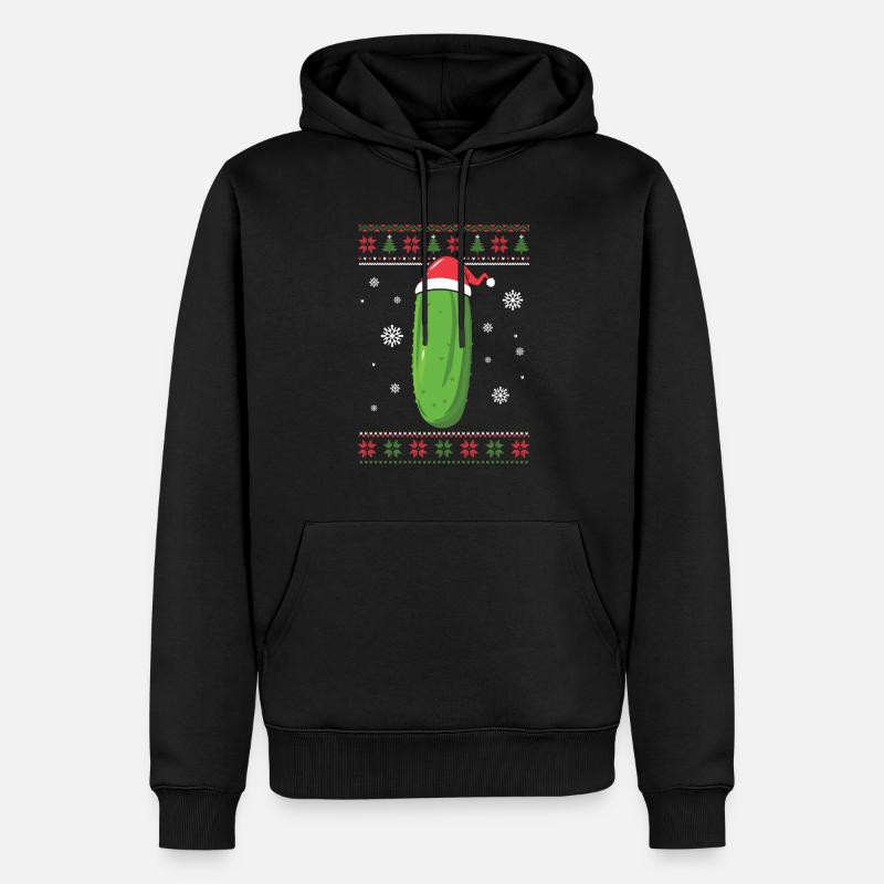 Cadeaux de concombre de Noël - Sweat à capuche Premium bio Homme - noir