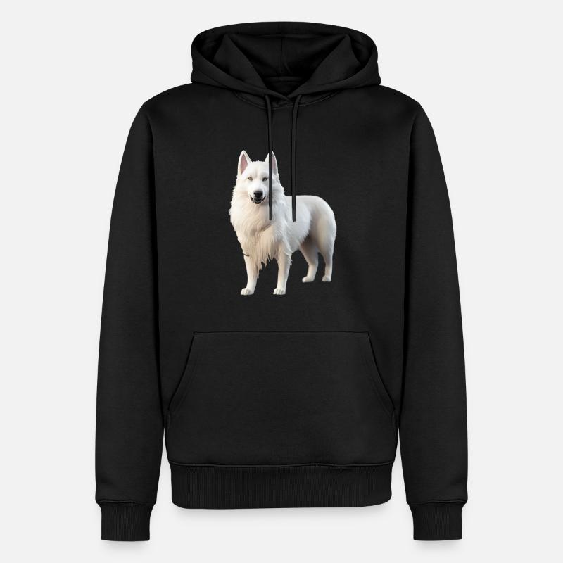 Chien de berger blanc - Sweat à capuche Premium bio Homme - noir