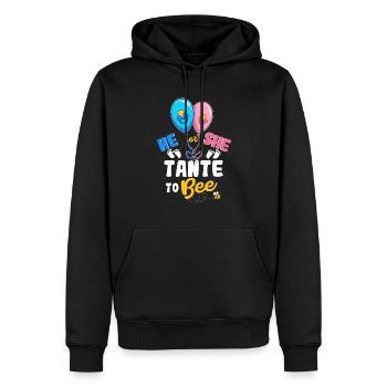 Il ou elle Tante à Bee meilleure tante jamais tante vie tante - Sweat à capuche Premium bio Homme - noir - Devant - Nico (187cm)