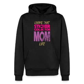 Living That Sticker Collector Mom Life Mama - Männer Premium Bio Hoodie - Schwarz - Vorne - Nico (187cm)