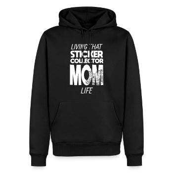 Living That Sticker Collector Mom Life Mama - Männer Premium Bio Hoodie - Schwarz - Vorne - Nico (187cm)