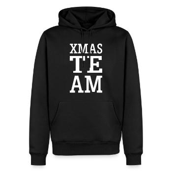 Xmas Team Weihnachten - Männer Premium Bio Hoodie - Schwarz - Vorne - Nico (187cm)