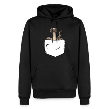 Ball Python Schlange Königspython - Männer Premium Bio Hoodie - Schwarz - Vorne - Nico (187cm)