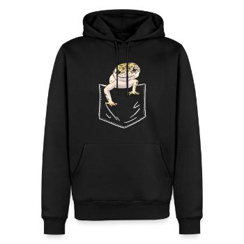Leopardgecko Reptil Haustier Gecko - Männer Premium Bio Hoodie - Schwarz - Vorne - Nico (187cm)