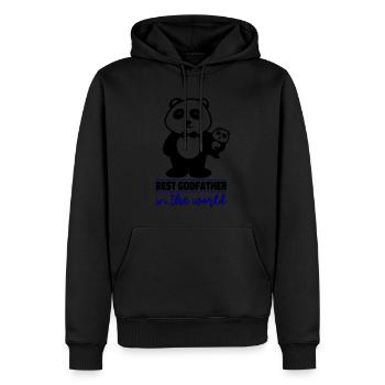 Best godfather in the world - Men’s Premium Organic Hoodie - black - Front - Nico (187cm)