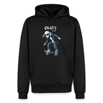 de patin | Pour les amoureux des animaux et des patins - Sweat à capuche Premium bio Homme - noir - Devant - Nico (187cm)