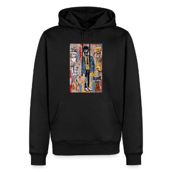 Tee-shirt sweat Funky Bandmates - Sweat à capuche Premium bio Homme - noir - Devant - Nico (187cm)
