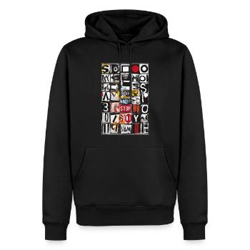 Tee-shirt Sweat d’art Stop & Stare - Sweat à capuche Premium bio Homme - noir - Devant - Nico (187cm)