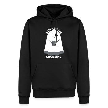 Boo Fantôme Drôle - Sweat à capuche Premium bio Homme - noir - Devant - Nico (187cm)