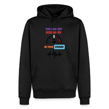 The loudest screamer in this crowd. - Men’s Premium Organic Hoodie - black - Front - Nico (187cm)