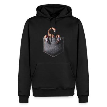 Skorpion - Männer Premium Bio Hoodie - Schwarz - Vorne - Nico (187cm)