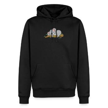 Ein süsser Koala schläft. - Männer Premium Bio Hoodie - Schwarz - Vorne - Nico (187cm)
