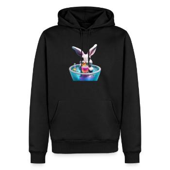 Bunny Magarita - Männer Premium Bio Hoodie - Schwarz - Vorne - Nico (187cm)