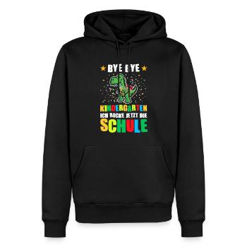 Schulkind Dino Schulstart Geschenk - Männer Premium Bio Hoodie - Schwarz - Vorne - Nico (187cm)