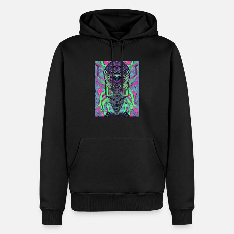 the robot - Sweat à capuche Premium bio Homme - noir