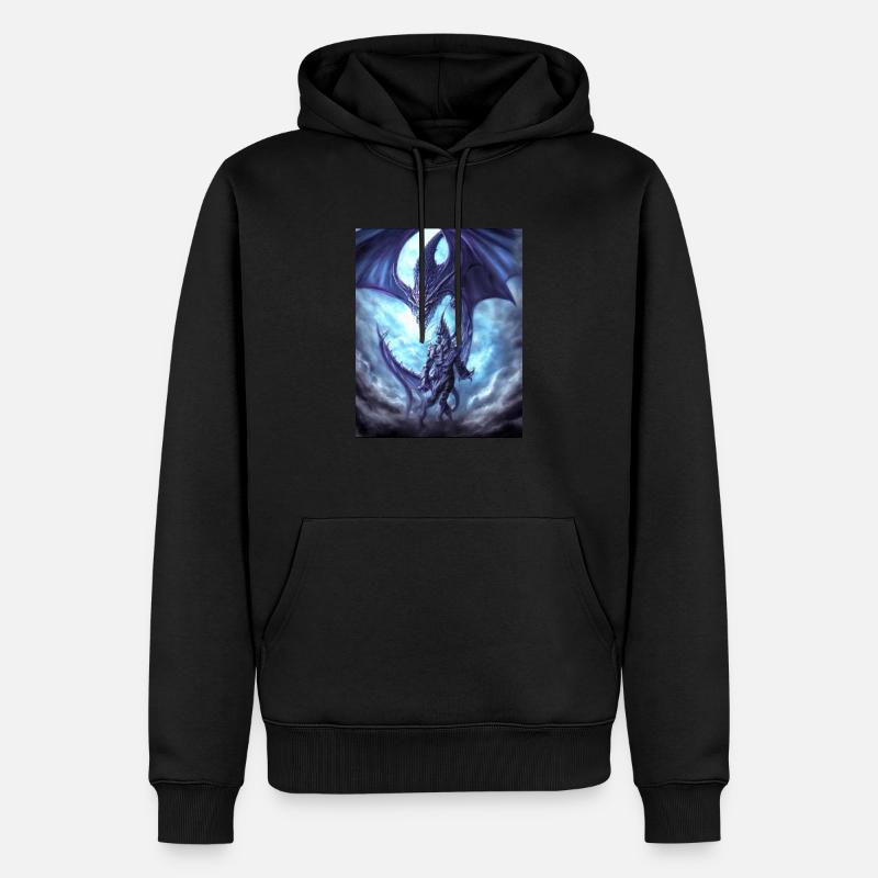 the blue dragon - Sweat à capuche Premium bio Homme - noir
