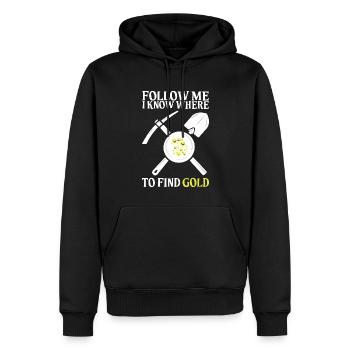 Les prospecteurs d’or creusent un cadeau aux prospecteurs d’or - Sweat à capuche Premium bio Homme - noir - Devant - Nico (187cm)