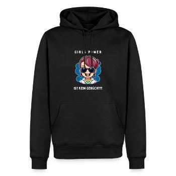 Girls Power ist kein Gerücht - Männer Premium Bio Hoodie - Schwarz - Vorne - Nico (187cm)