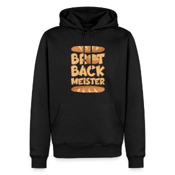 BROT BACKMEISTER BROT BACKEN - Männer Premium Bio Hoodie - Schwarz - Vorne - Nico (187cm)