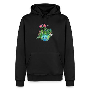Il vaut mieux laisser l'herbe pousser dessus - Sweat à capuche Premium bio Homme - noir - Devant - Nico (187cm)