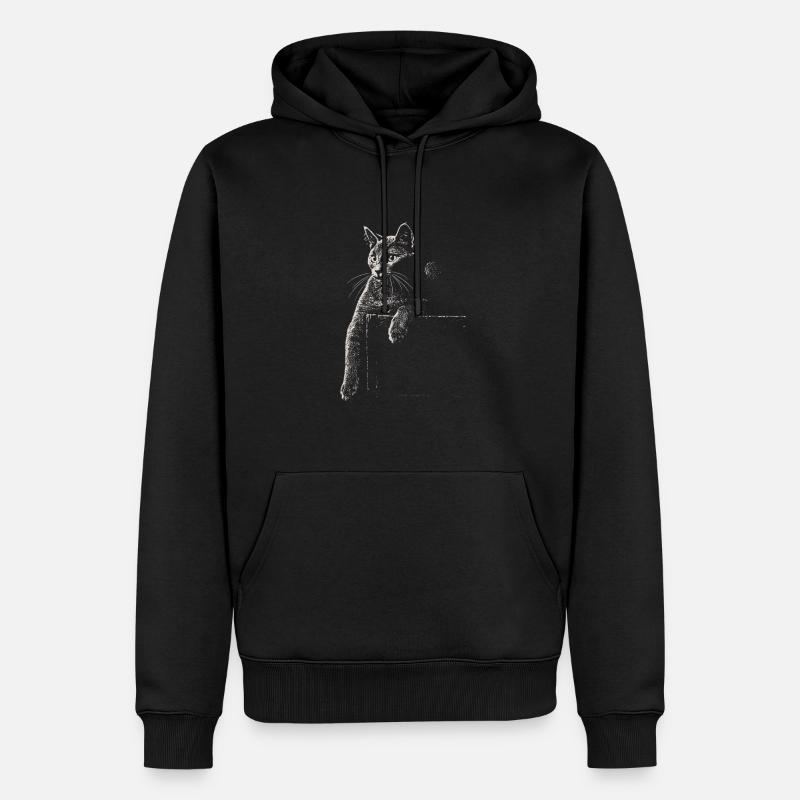 Karthäuser Katze - Männer Premium Bio Hoodie - Schwarz