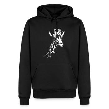 Giraffe - Männer Premium Bio Hoodie - Schwarz - Vorne - Nico (187cm)