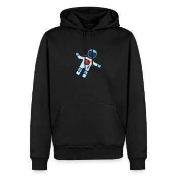 astronaute - Sweat à capuche Premium bio Homme - noir - Devant - Nico (187cm)