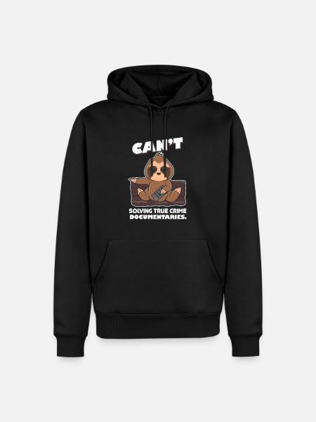 Wahres Verbrechen Faultiere Geschenk - Männer Premium Bio Hoodie - Schwarz