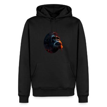 Gorille - Sweat à capuche Premium bio Homme - noir - Devant - Nico (187cm)