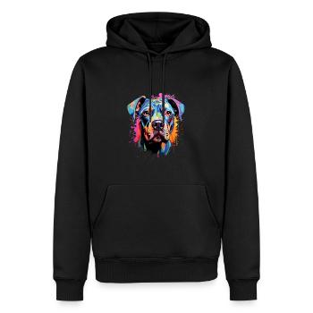 Boxer Colorful - Männer Premium Bio Hoodie - Schwarz - Vorne - Nico (187cm)