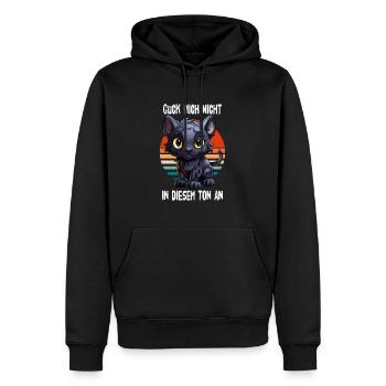 Guck Mich Nicht In Diesem Ton An Panther - Männer Premium Bio Hoodie - Schwarz - Vorne - Nico (187cm)