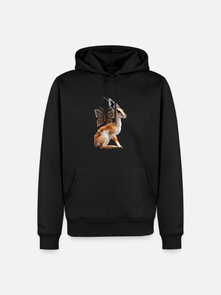 Gazelle - Men’s Premium Organic Hoodie - black