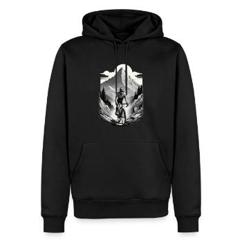 Radfahrer - Männer Premium Bio Hoodie - Schwarz - Vorne - Nico (187cm)